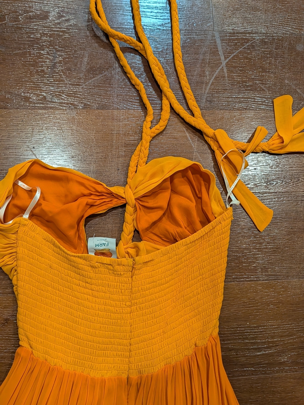 FARM Rio Orange, Pink & Brown Tiered Maxi Dress - Picture 8 of 8